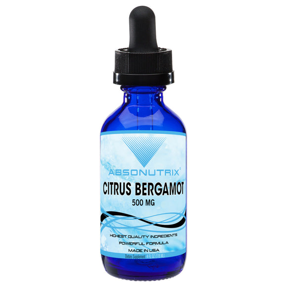 Absonutrix Citrus Bergamot 500mg per serving 4 Fl Oz Helps support healthy cholesterol levels Heart Health Made in USA